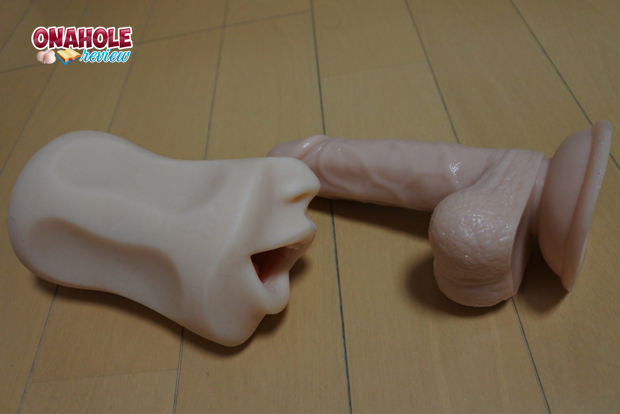 Japanese male sex toy Rei Mizuna Devil blowjob